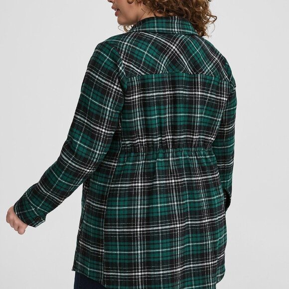 Torrid Cotton Brushed Midi Shacket Size 4 - Picture 2 of 4